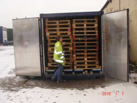 Pallets in Thermokil Kiln